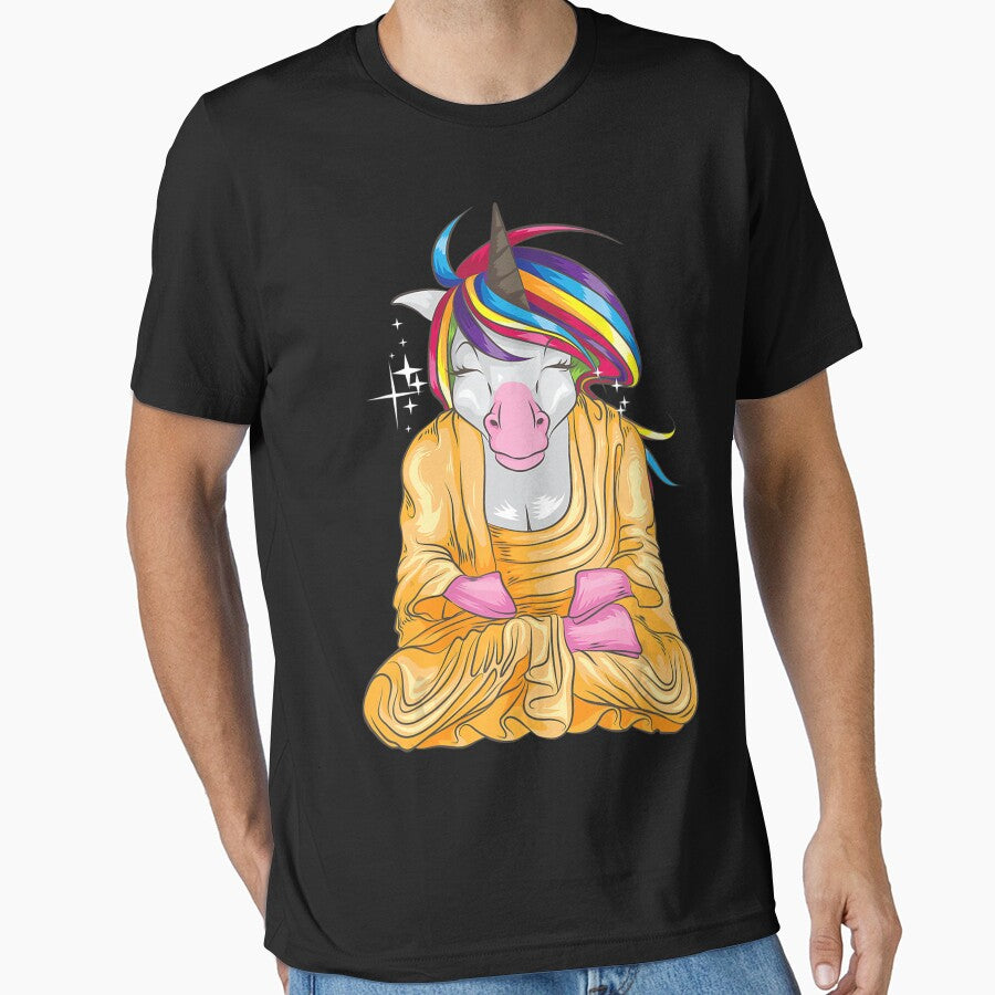 Cool Unicorn Buddhist Meditation Funny Yoga Teacher Animal Lover by EmilyPippin