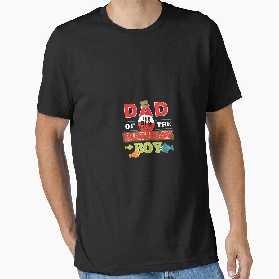 Mens Big One Fishing Theme Dad of the Birthday Boy by JasonNathaya