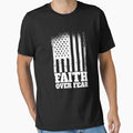 Faith Over Fear American Flag Cool Christian Faith Over Fear Gear by DynamicDesign