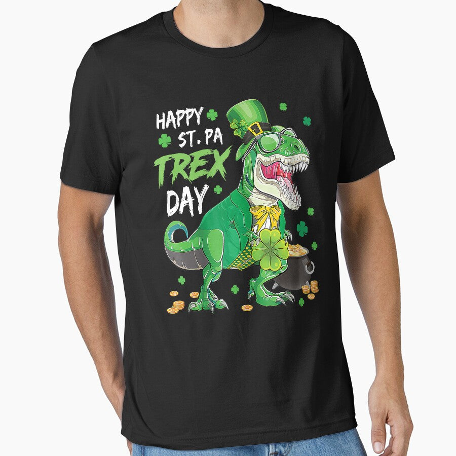 Happy Pat Rex Day Dinosaur T Rex St Patrick's Day by AaronWeedo