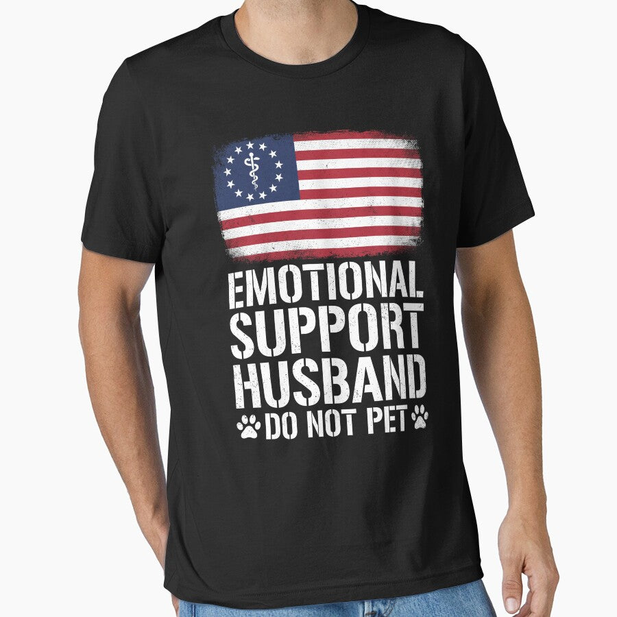 Emotional Support Husband Do Not Pet Funny Relationship Humor Wife Spouse Gift by SofenArt