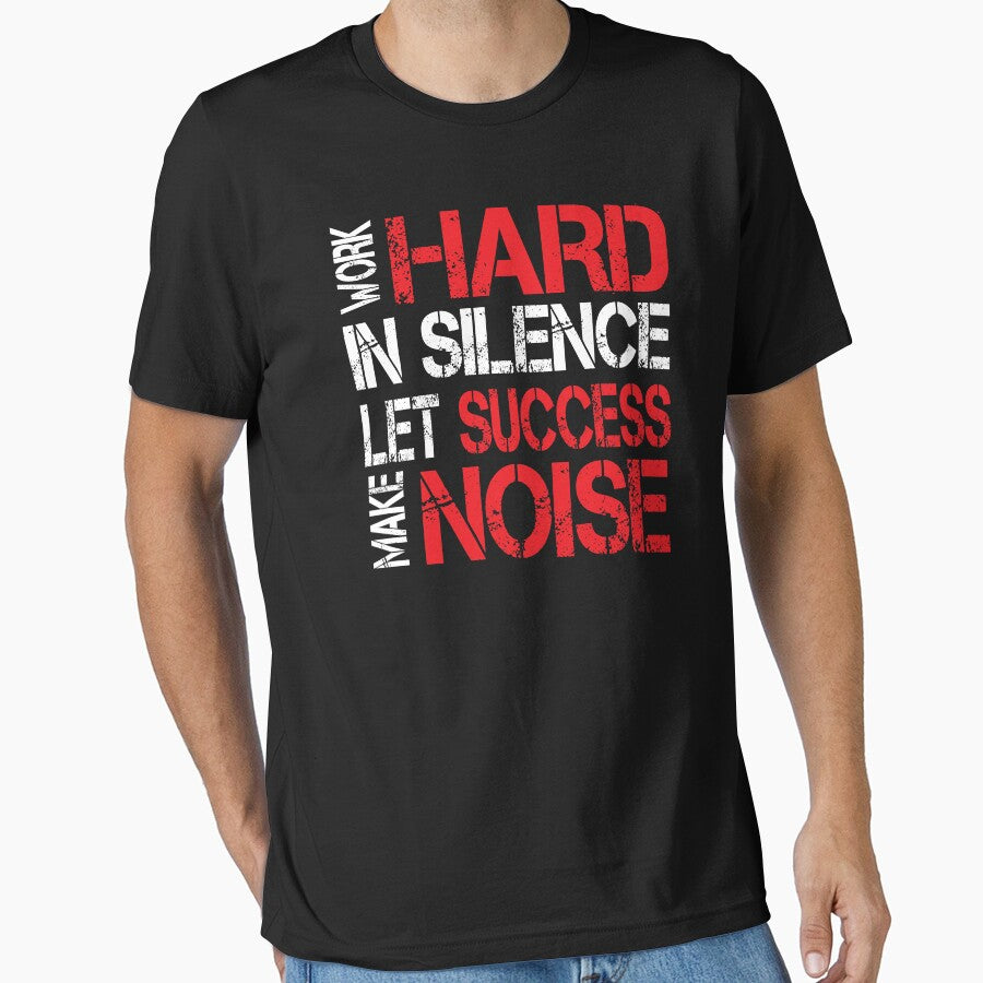 work hard in silence let success make noise gym teachers gift bodybuilding retro by Tiboga19