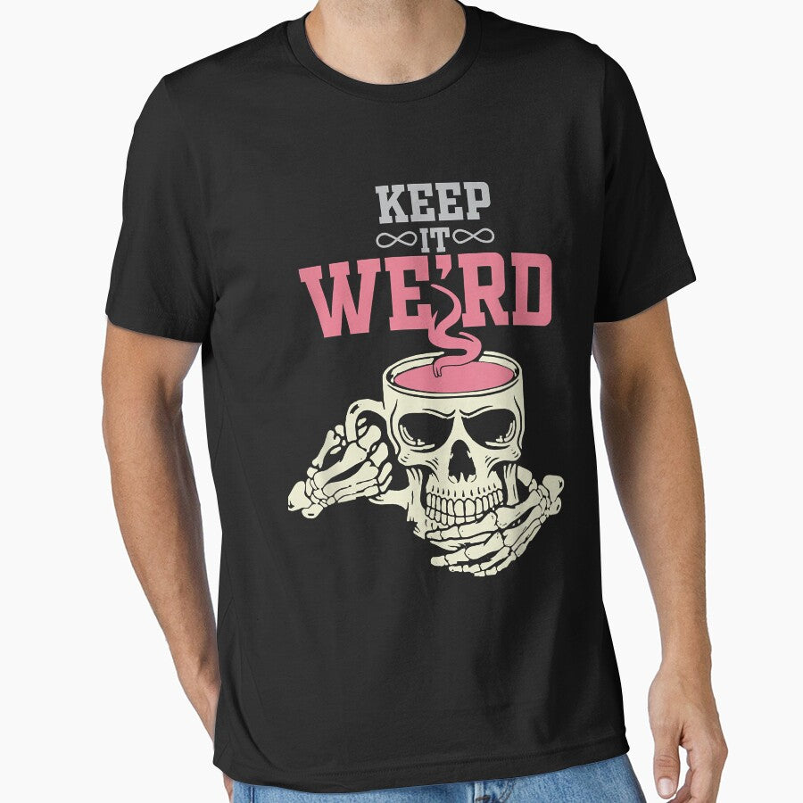 Spooky halloween keep it weird skeleton skull cup by MollieCooper98