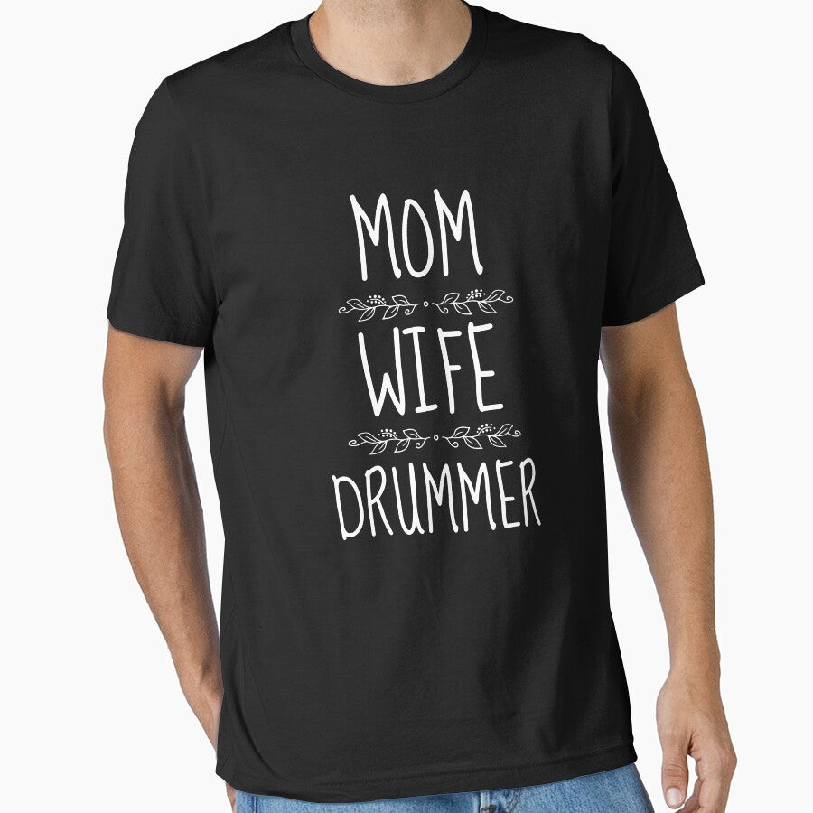 Mom Wife Drummer For Music Lover Mom And Drum Player Wife As A Mom Musician by Funwithmusic