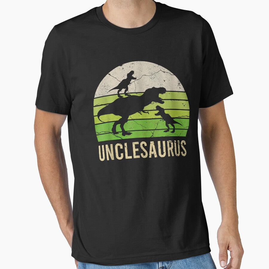 Funny Uncle Dinosaur Daddy Gift 2 Two Kids Unclesaurus 2022 by SeppeGoffin