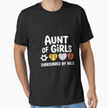 Aunt of Girls Surrounded by Balls Ball AuntDay Birthday Kids Boys Girls by silladive