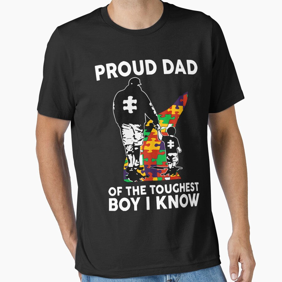 Proud Dad Of The Toughest Boy I Know Autism Awareness by SamArtistbyAUS