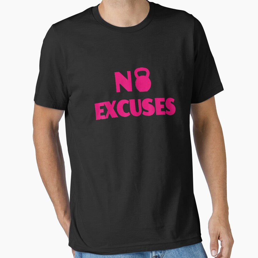 No Excuses Women T Shirt Gym Top Workout T-Shirt T-Shirt by Lukifo-Caster