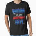 Mom Of The Birthday Spider Web Boy Mom And Dad Family T-Shirt by Batata-7m7