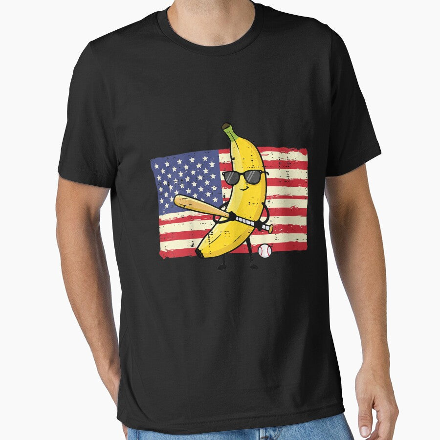 funny banana drip america flag kids youth boys girls by CAnastazyshop