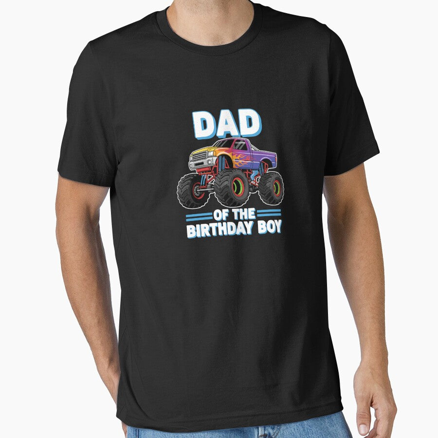 Dad Of The Birthday Boy Monster Truck Father Son Birthday by PopStars1993