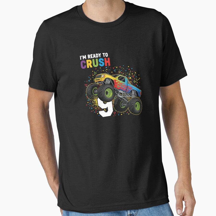 I'm Ready To Crush 5 Monster Truck Birthday Boy Five Year Old by PopStars1993