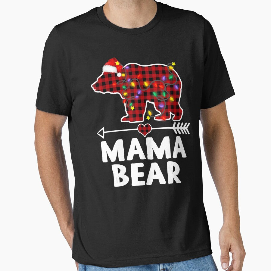 Red Buffalo Plaid Mama Bear Christmas Pajama by Nguyenhaithanh