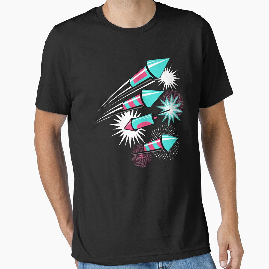 Firework Rocket Pyrotechnics New Year by MooonTees
