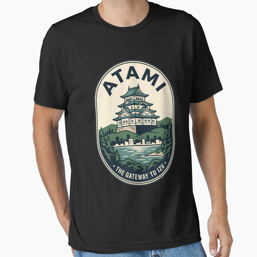 Atami Japan Vintage Travel Emblem Castle Gateway by k3rstman1