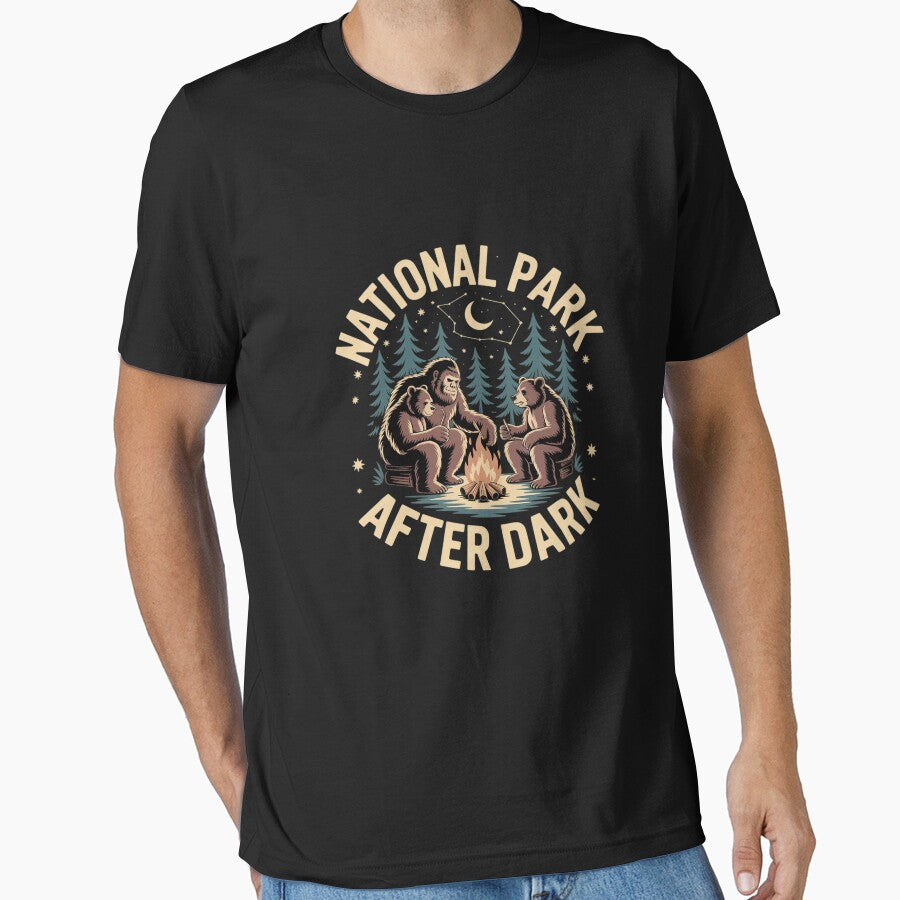 National Park After Dark Bigfoot Alien Camping by Belkisallen
