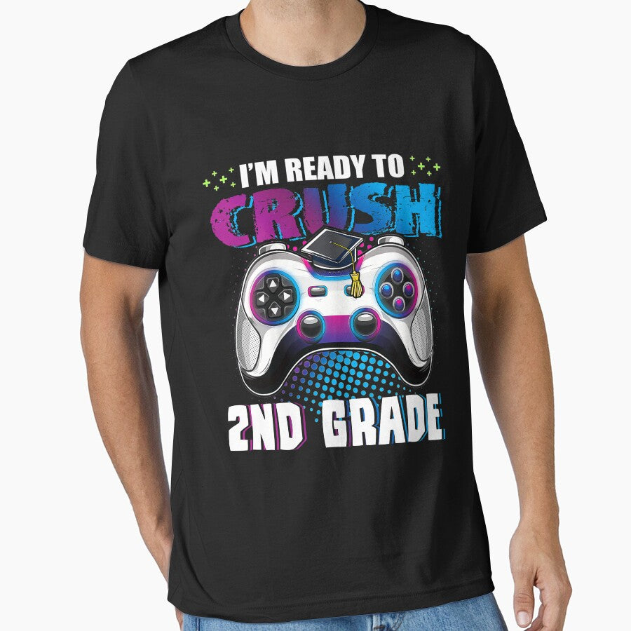 GAMER LIFE GAMER KID BACK TO SCHOOL I'm Ready to Crush 2nd Grade 95 by davidcgonzale