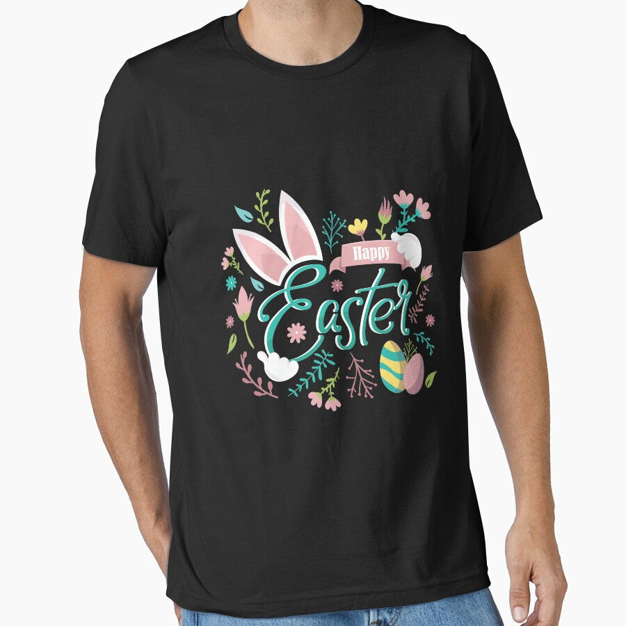Happy Easter Day Bunny Ear Easter Eggs by 66Design