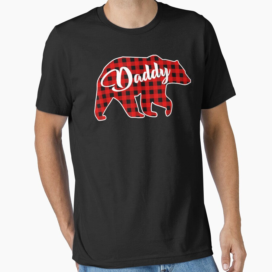 Mens Red Plaid Daddy Bear Matching Pajama Family Buffalo by ArtsByMichelle