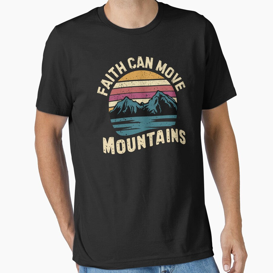 Faith Can Move Mountains - Inspirational bible verse about faith by GraphicDream