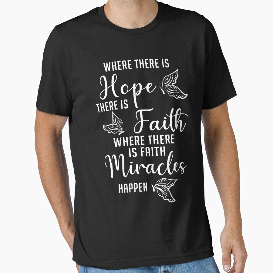Faith Hope Miracles Inspirational Christian Quote by teeperfect