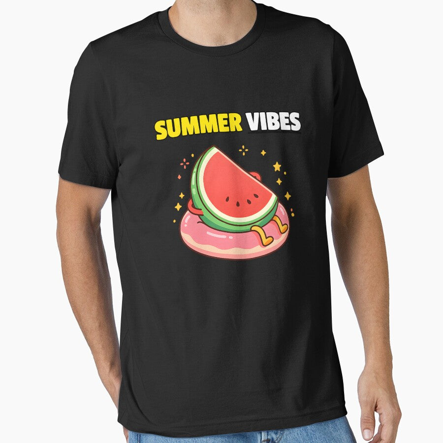 Summer Vibes Funny Watermelon Chill Vintage by Byte-shirt