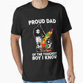 Mens Proud Dad Of The Toughest Boy I Know Autism Awareness by familyarts