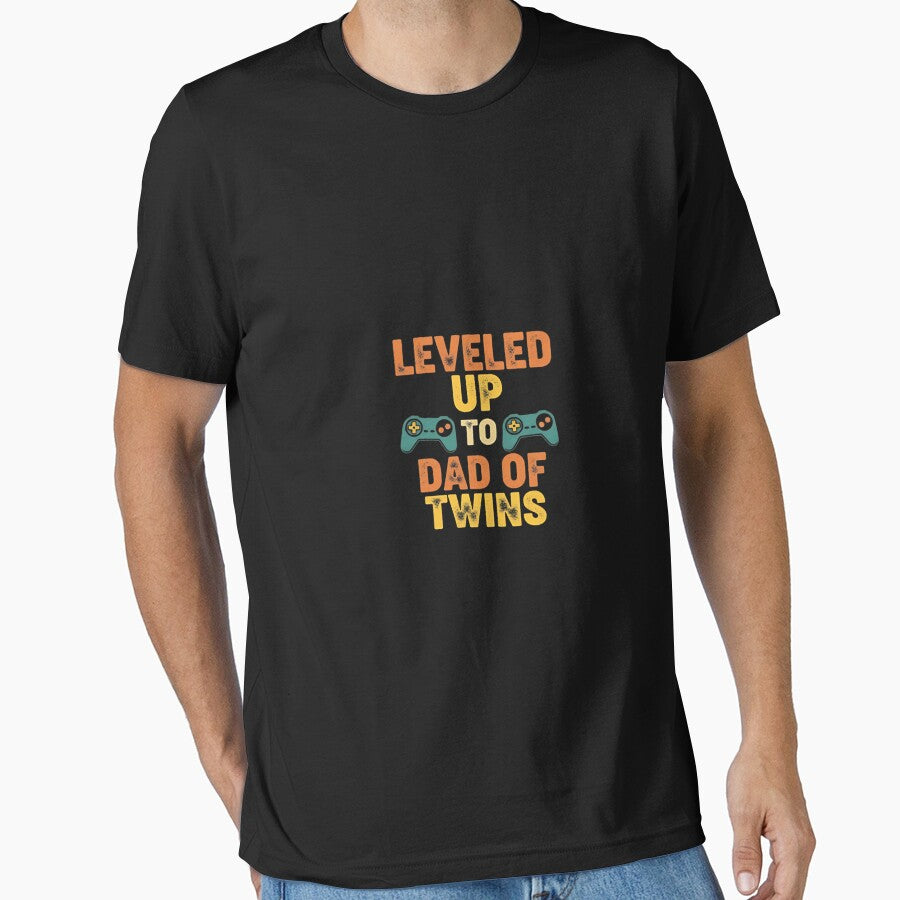 Leveled Up To Dad Of Twins | Boy Dad Gamer Gift by ClucasKe12