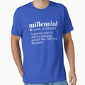 Millennial Definition #3 - The Age of Renters (Navy/Blue Background) by mind-illusions