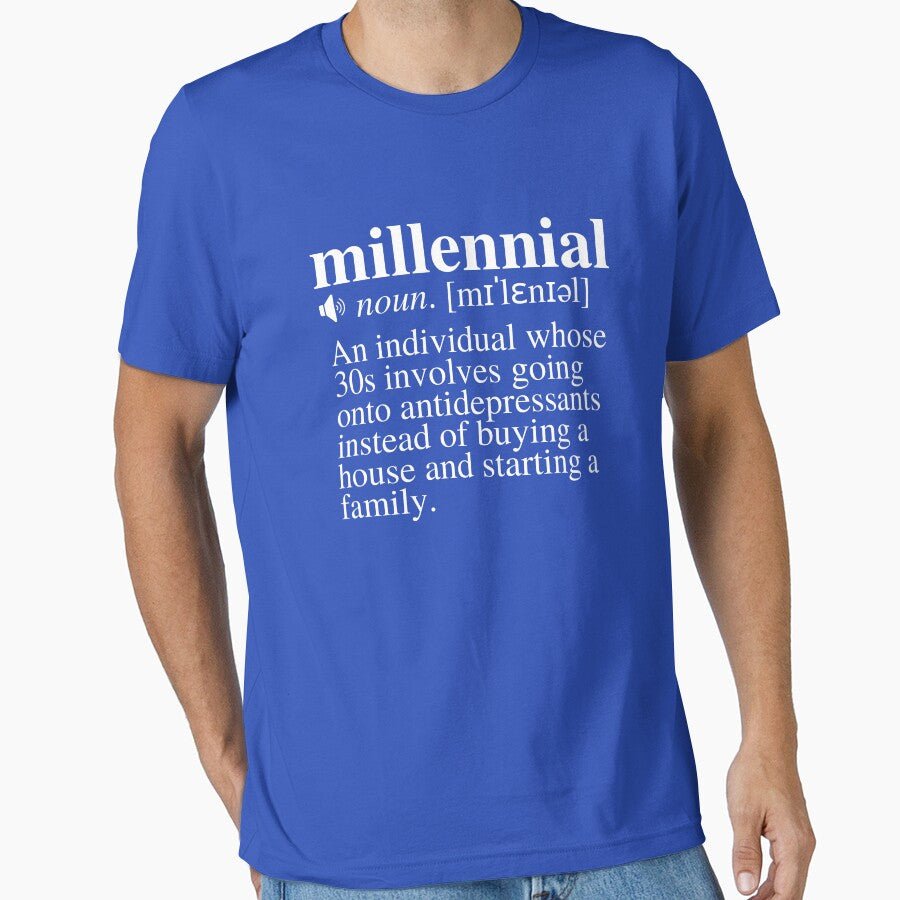 Millennial Definition #2 - The 30s Depression (Navy/Blue Background) by mind-illusions