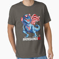 dinosaur 4th of july t kids boys men t yellow by Arandacha