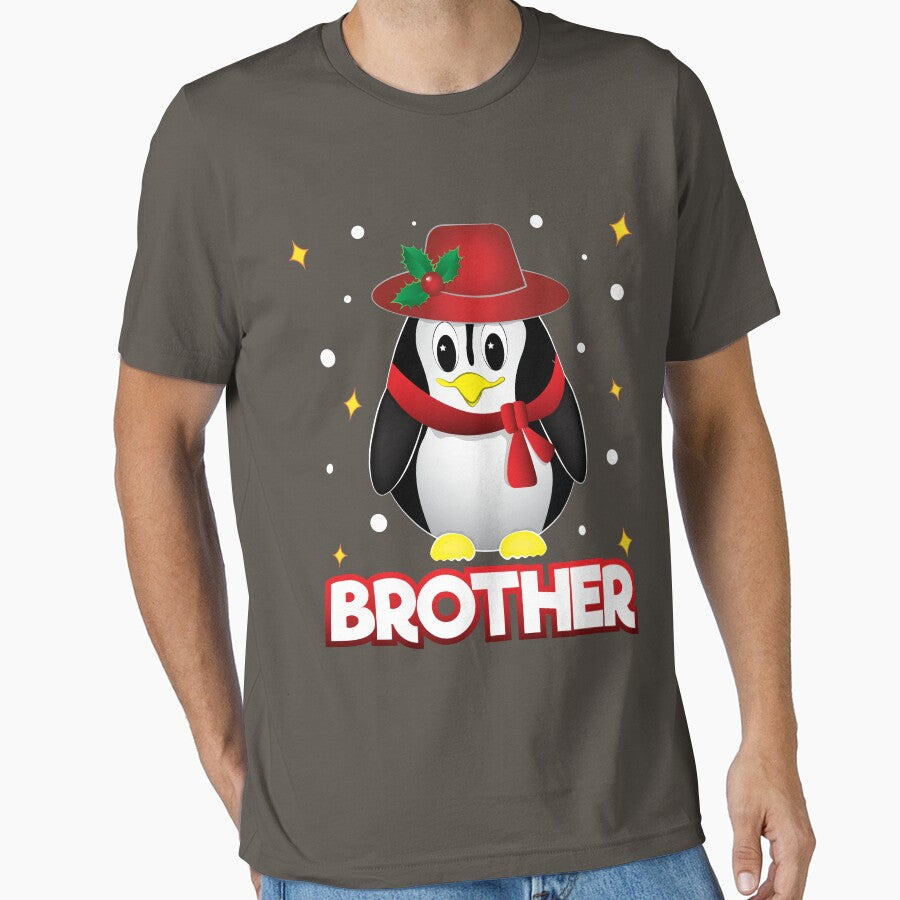 Matching Family Christmas Brother Cute Penguin Xmas Gift by ZNOVANNA