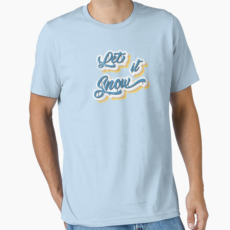 Let It Snow - Vintage Retro Text by Whimsical  Thinker