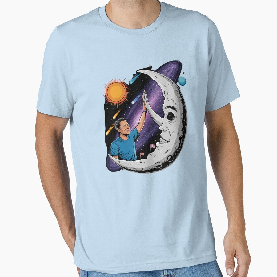 Man High Fiving The Moon by Rell1970
