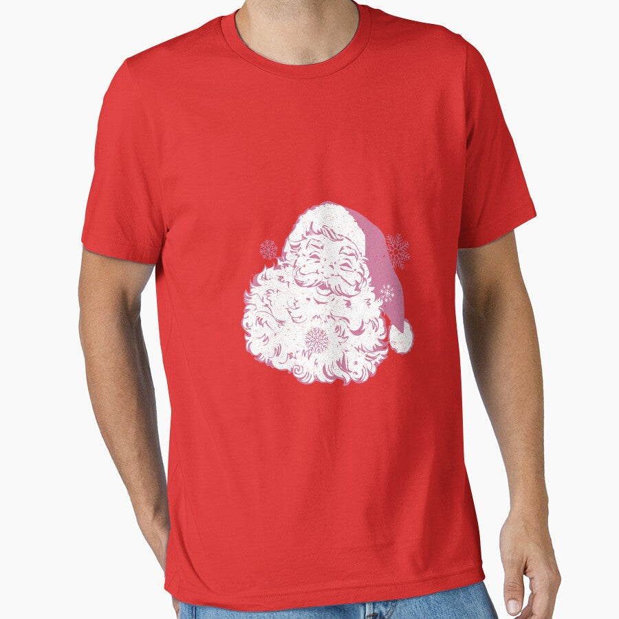 Retro Vintage Pink Santa Claus - Vintage Santa Claus - Christmas by DesignByLeo