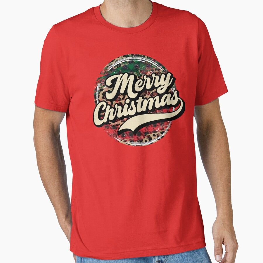 Merry Christmas Vinatge plaid leopard Christmas by Lii-Sun