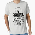 4 Years Down And Forever To Go - 4th Wedding Couple Shirts, Phone Cases And Other Gifts by MemWear