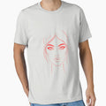 Art Women face in red with transparent background by MobMarketdesign