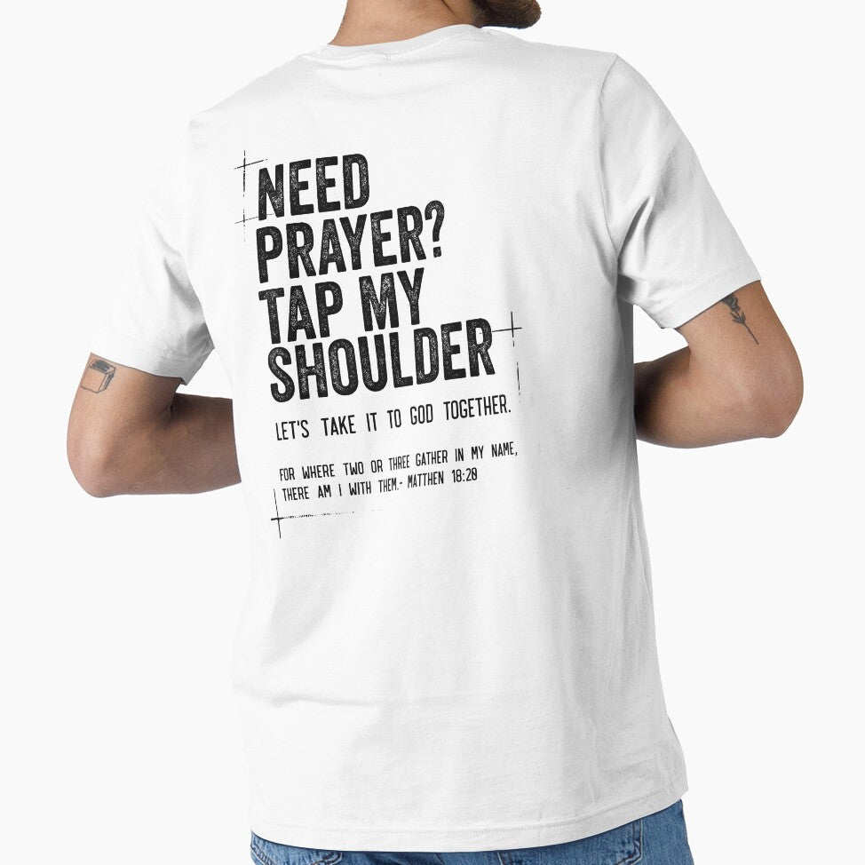 Need Prayer Tap My Shoulder Christian Bible Verse Faith by SatyakiMandal3D