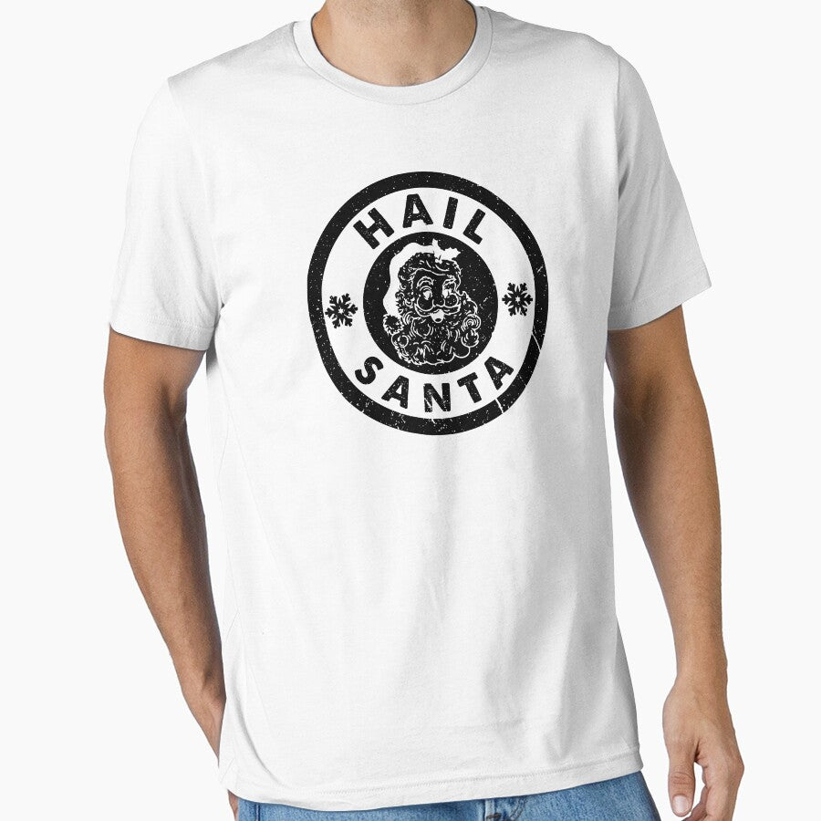 Hail Santa - Vintage Black Text by Whimsical  Thinker