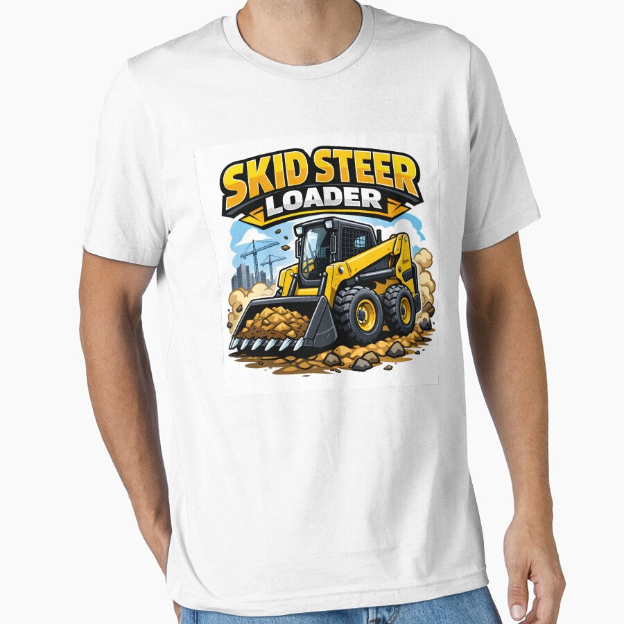 Construction Vehicles - Skid Steer Loader Vintage Retro Design by VintageImageInc