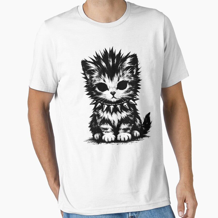 Vintage Funny Cat Punk Kitten Cat Meme by will freed18