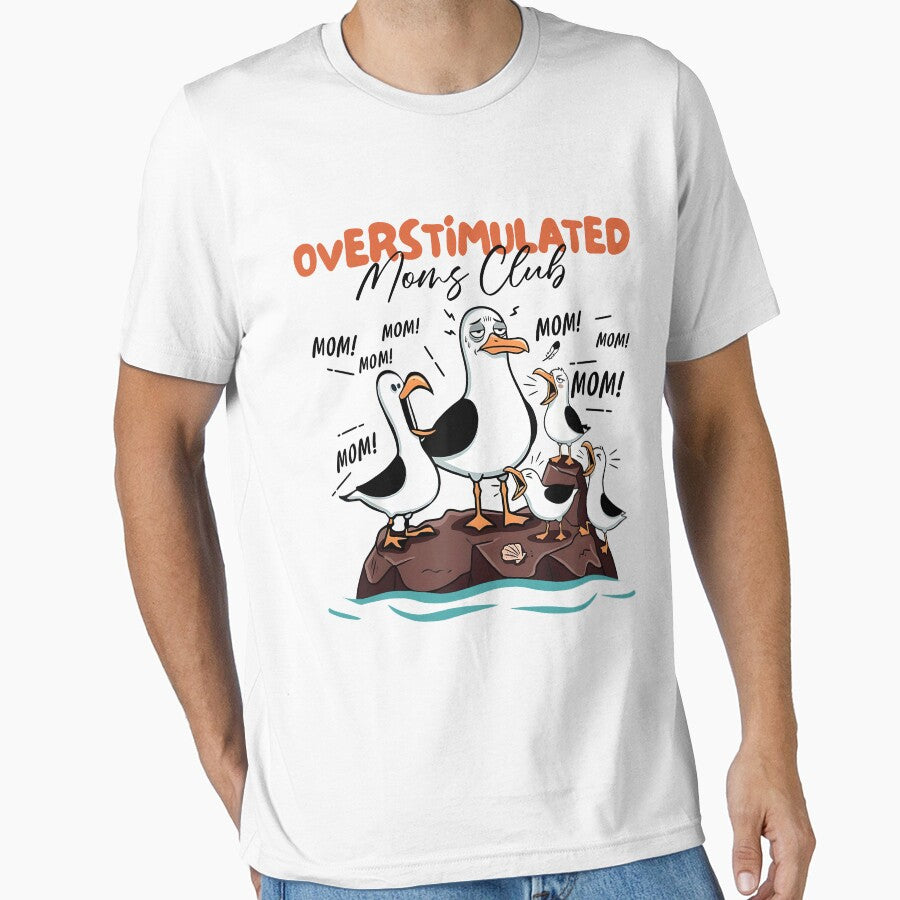 Overstimulated Moms Club Seagull Bird Mom Mother's Day by najaks