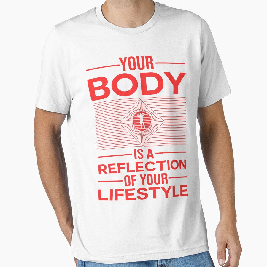 Fitness quote - Body is a Reflection by Designhub1000