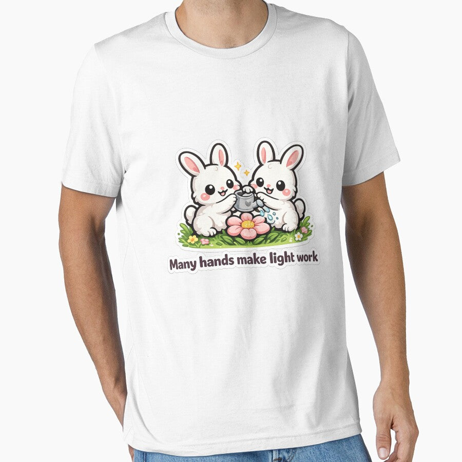 Sweet Kawaii Bunnies Many Hands Work by Bright Sprout Wear