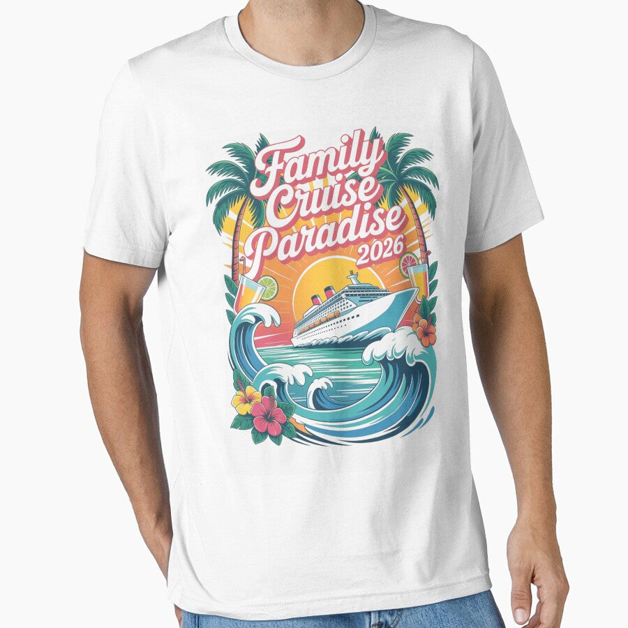 Family Cruise Paradise 2026 – Tropical Vacation Matching Design for Family Trip, Cruise Lovers & Summer Holiday Vibes by omar ousalah