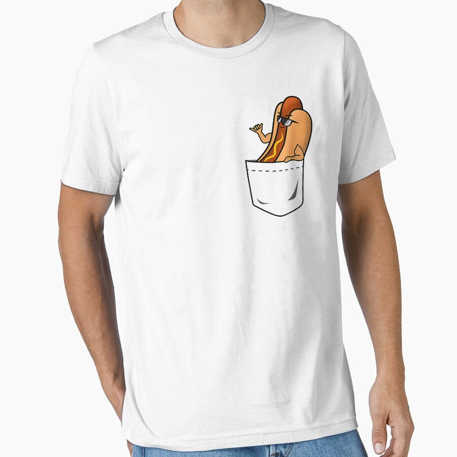 Awesome Funny Shaka Hang Loose Hotdog In A Pocket by BernardMurray