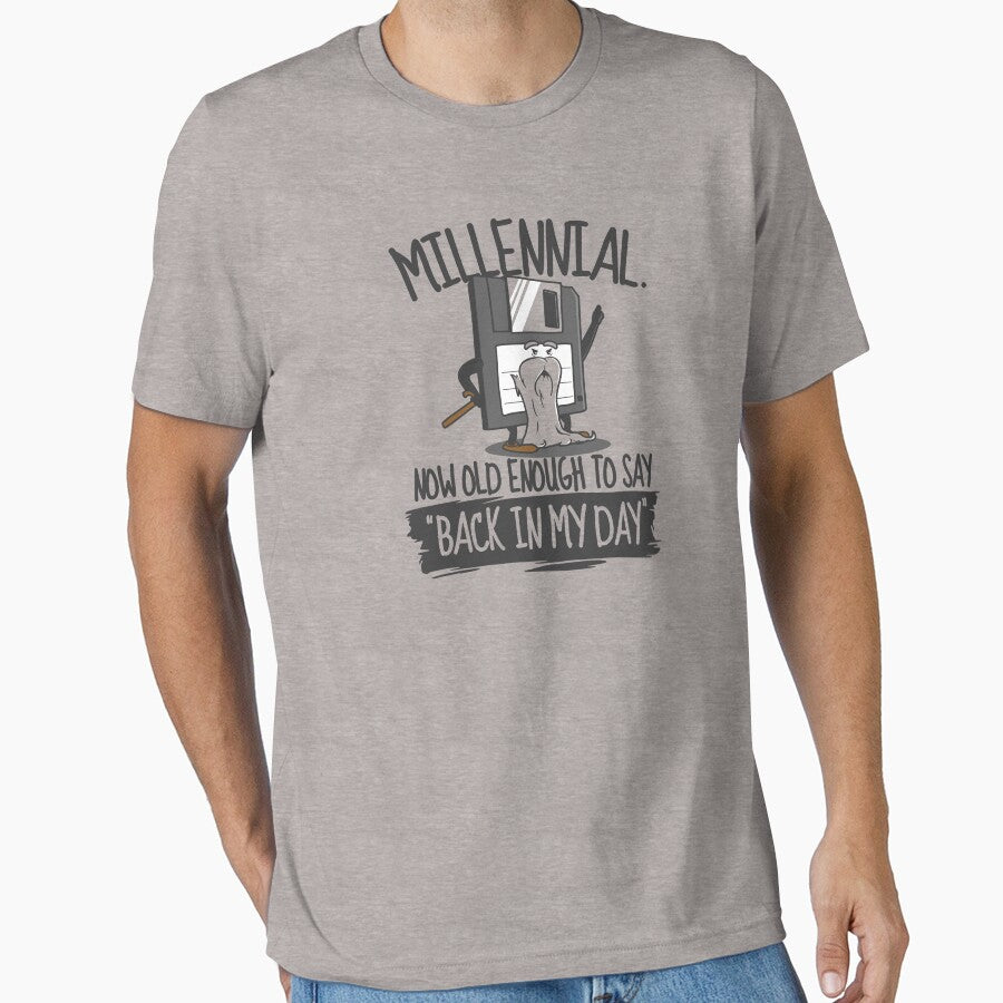 Funny Millennial Back In My Day Old Fart Geriatric Millennial by Nerd Shizzle