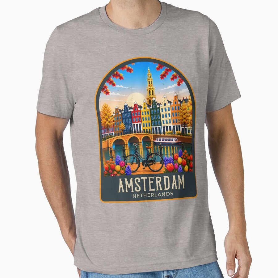 Amsterdam Vintage Travel Illustration by HomeLivingCo