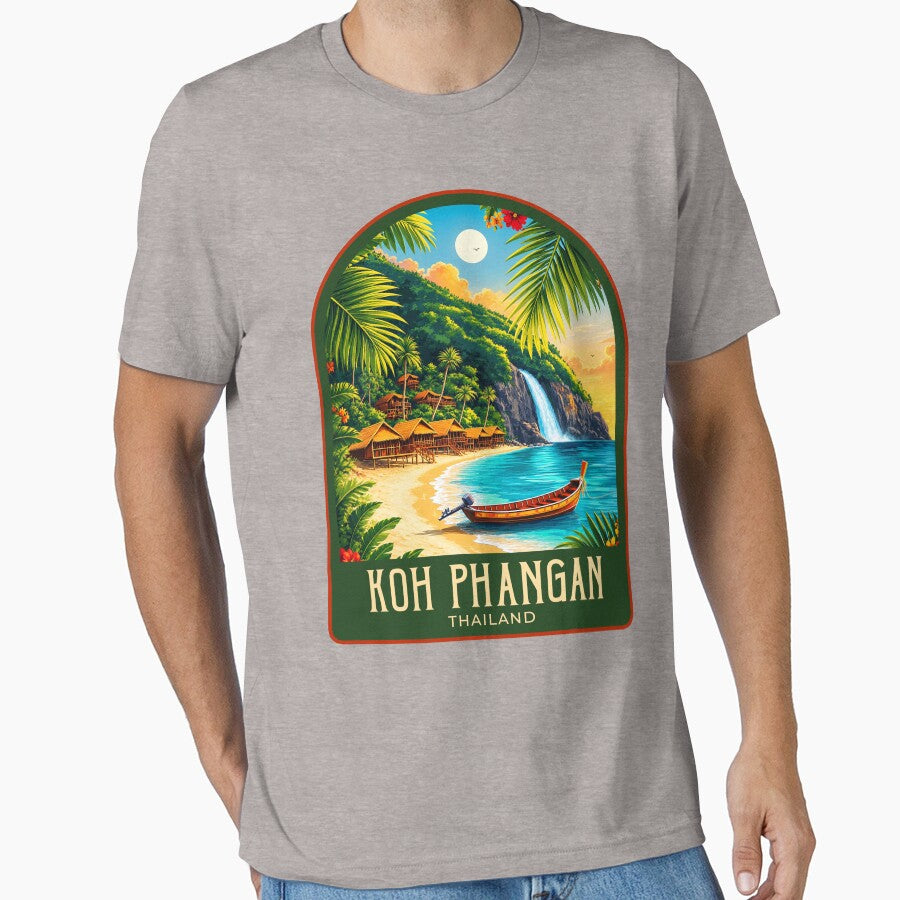 Koh Phangan Vintage Travel Illustration by HomeLivingCo